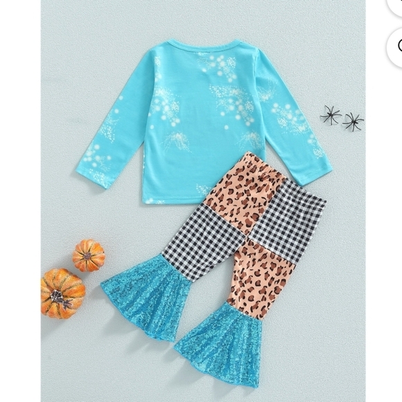FOSHAN Baby Fall 2Pcs Outfit Pumpkin Letter Print Long Sleeve Size 12-18 Mos - Picture 2 of 11